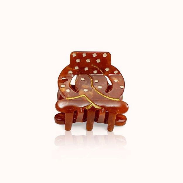 Bild von Haarklammer Breze Brown Small - by vivi.