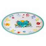 Bild von SERVING PLATE LOVE TURQUOISE DIAM. CM. 31