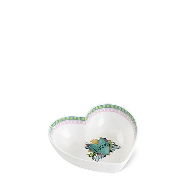 Bild von SMALL BOWL LOVE TURQUOISE CM.17X5