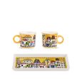 Bild von 2 PC MINI MUG WITH RECTANGULAR TRAY PAESE MIO YELLOW SET