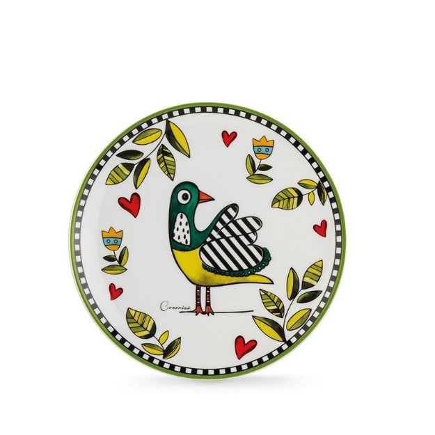 Bild von SET 6 DESSERT PLATES COCORICO' GREEN DM 19