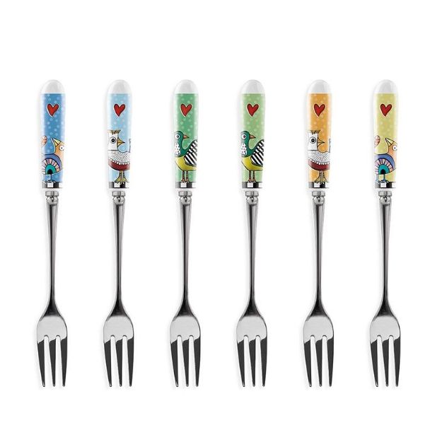 Bild von SET 6 DESSERT FORKS COCORICO'