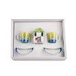 Bild von SET 2 COFFEE CUPS - SUGAR BOWL LE CASETTE GREEN