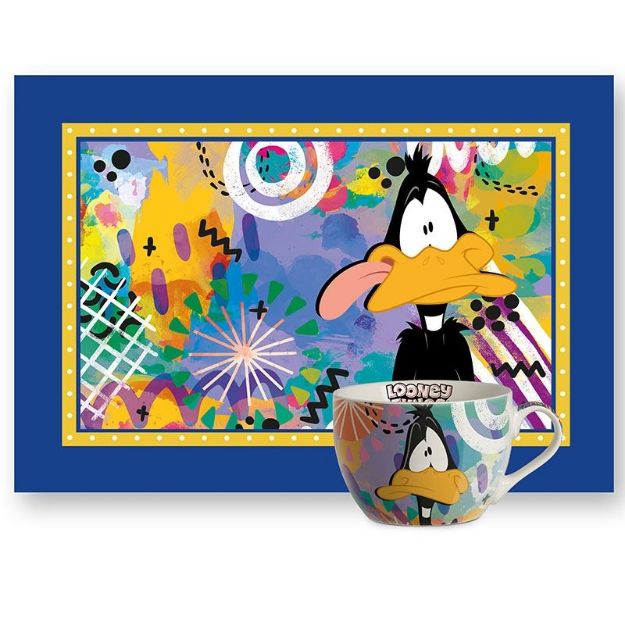 Bild von SET BREAKFAST CUP AND PLACEMAT DAFFY DUCK