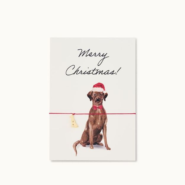 Bild von Armband-Karte: Brown Christmas Labrador - by vivi.