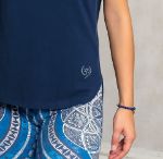 Bild von Shirt Kurzarm Raglan Bambus in dunkelblau von The Spirit of OM