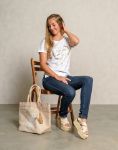 Bild von Shirt Kurzarm OM Time in weiss/gold von The Spirit of OM