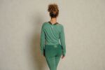 Bild von Longsleeve Crop Top - Bambus in grün von The Spirit of OM