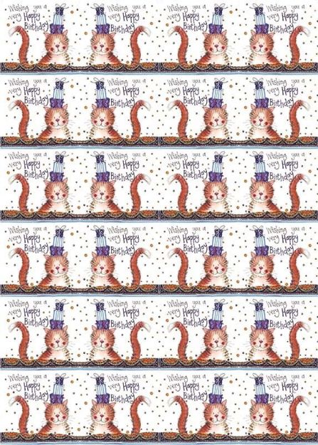 Bild von BIRTHDAY CAT GIFT WRAP