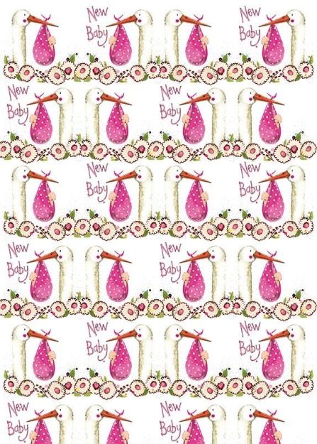 Bild von NEW BABY GIRL GIFT WRAP