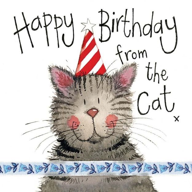 Bild von STRIPY HAT BIRTHDAY CARD