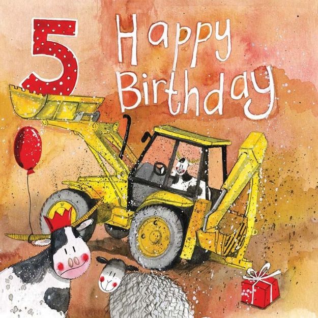 Bild von DIGGING FOR PRESENTS FIVE 5TH BIRTHDAY CARD