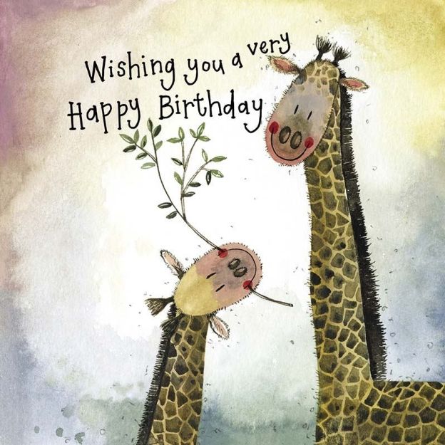 Bild von STARLIGHT GIRAFFES BIRTHDAY FOIL CARD