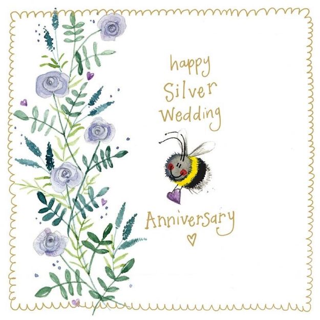 Bild von BEE SILVER WEDDING SPARKLE CARD