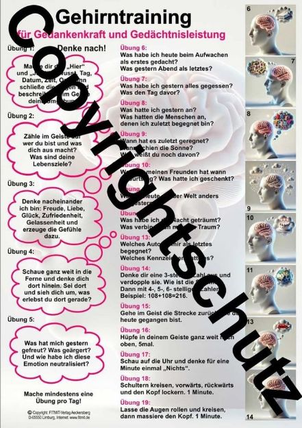 Bild von Gehirntraining - für Gedankenkraft und Gedächtnisleistung A4
