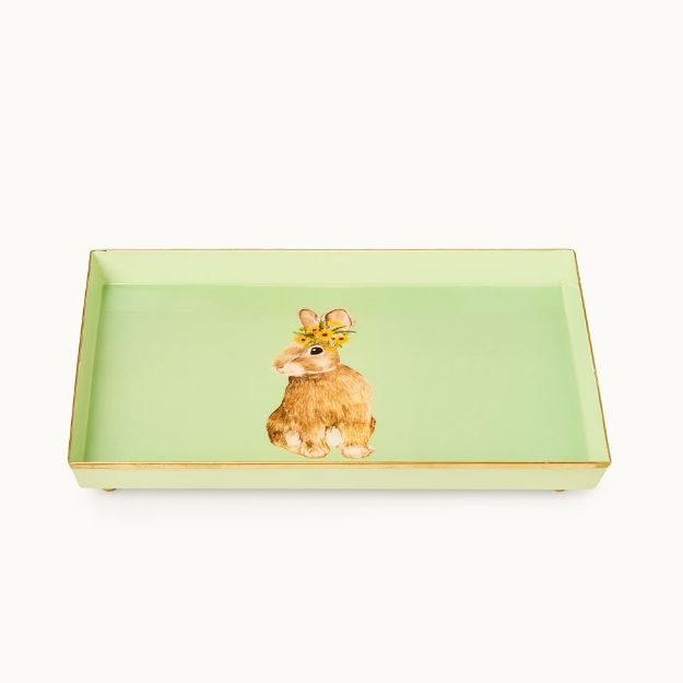 Bild von Deko Tablett Hasi Grün - by vivi.