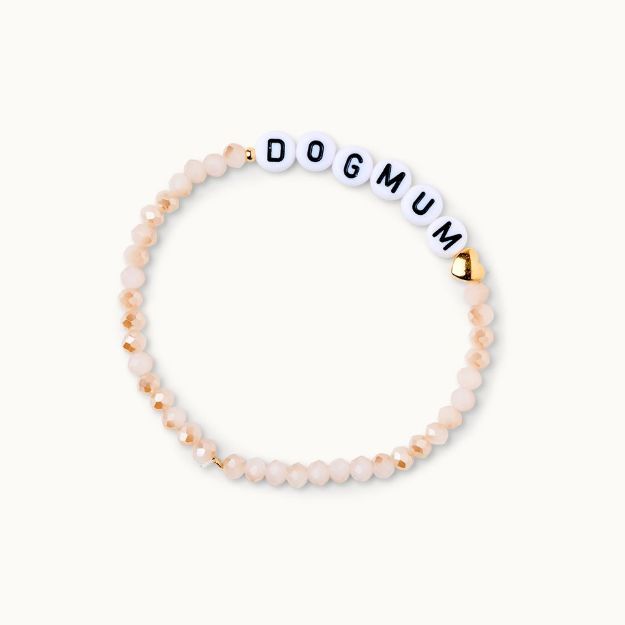 Bild von Wunscharmband Beige Dogmum - by vivi.