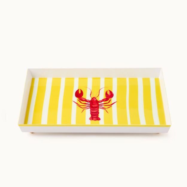 Bild von Deko Tablett Yellow Lobster - by vivi.