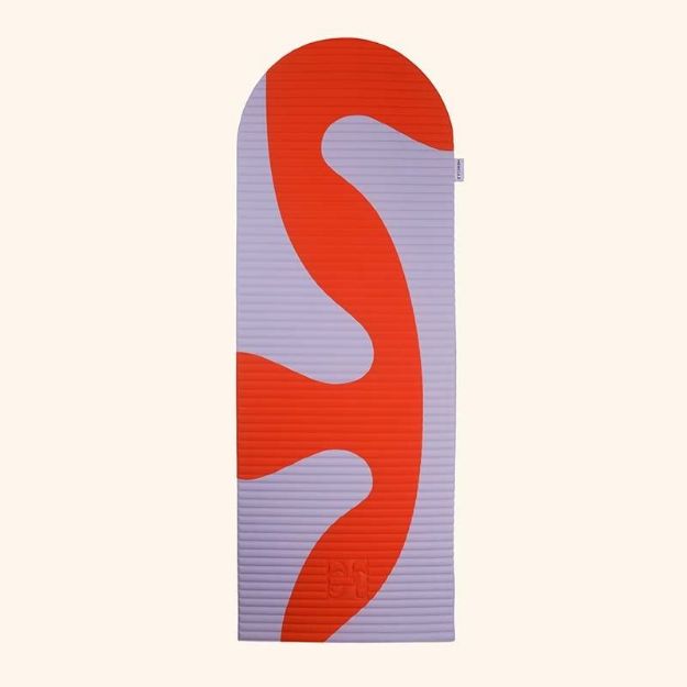 Bild von ARCHY Exercise Mat - Axel print (red and lavender)