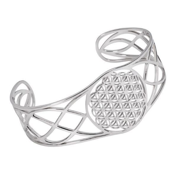 Bild von Armreif ARMREIF - BLUME DES LEBENS - VERSILBERT