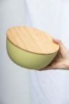 Bild von Schüssel mit Bambusdeckel PLAIN 18,5 cm lime