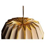 Bild von Papieranhänger 6 cm sand & gold
