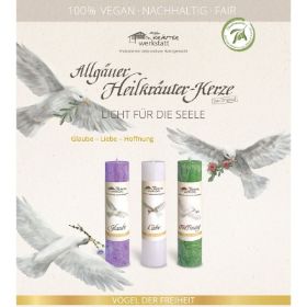 Zeige Details für Starterpaket Glaube - Liebe - Hoffnung - Allgäuer Heilkräuter-Kerzen  Bild von Starterpaket Glaube - Liebe - Hoffnung - Allgäuer Heilkräuter-Kerzen