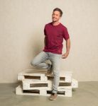 Bild von T-Shirt men OM in bordeaux von The Spirit of OM