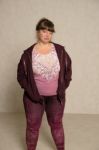 Bild von Kapuzenjacke weit in aubergine von The Spirit of OM