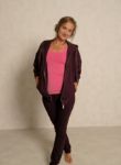 Bild von Kapuzenjacke weit in aubergine von The Spirit of OM