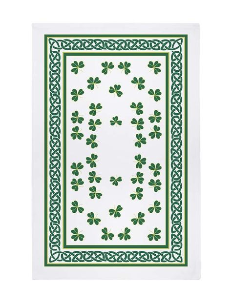 Bild von Tea Towel Cotton Celtic Shamrocks - Ulster Weavers