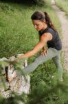 Bild von Leggings Yoga and Run in grün von The Spirit of OM