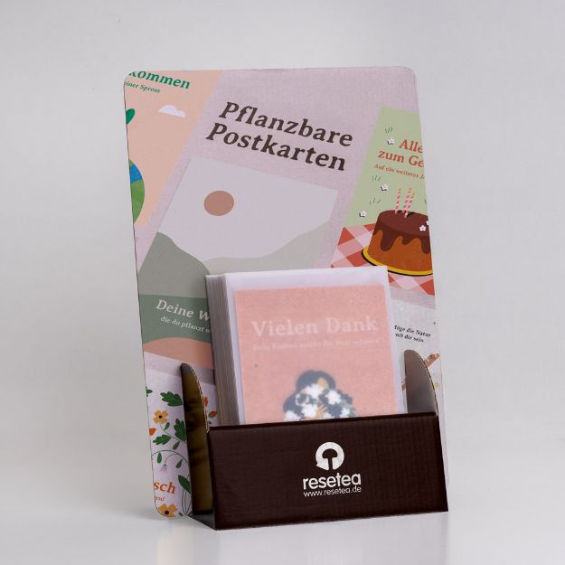 Bild von Pflanzbare Postkarten Produktständer (90 pcs)