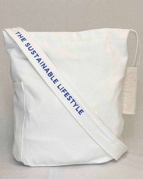 Bild von Mira Canvas White-Royal Umhängetasche