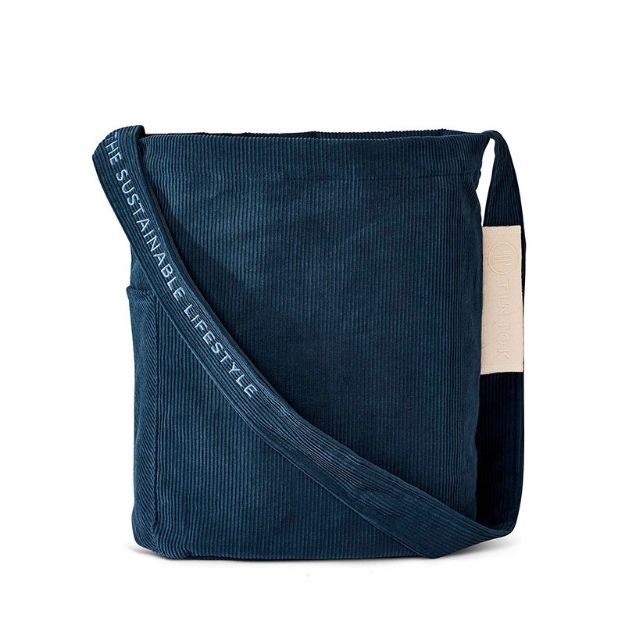 Bild von Mati Corduroy Dark Denim Umhängetasche