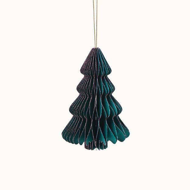 Bild von Anhänger Weihnachtsbaum aus Papier Christmas Green 10cm  - by vivi.