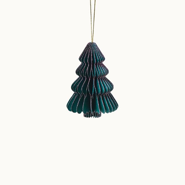 Bild von Anhänger Weihnachtsbaum aus Papier Christmas Green 15cm  - by vivi.