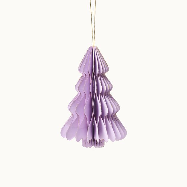 Bild von Anhänger Weihnachtsbaum aus Papier Lavender 15 cm - by vivi.