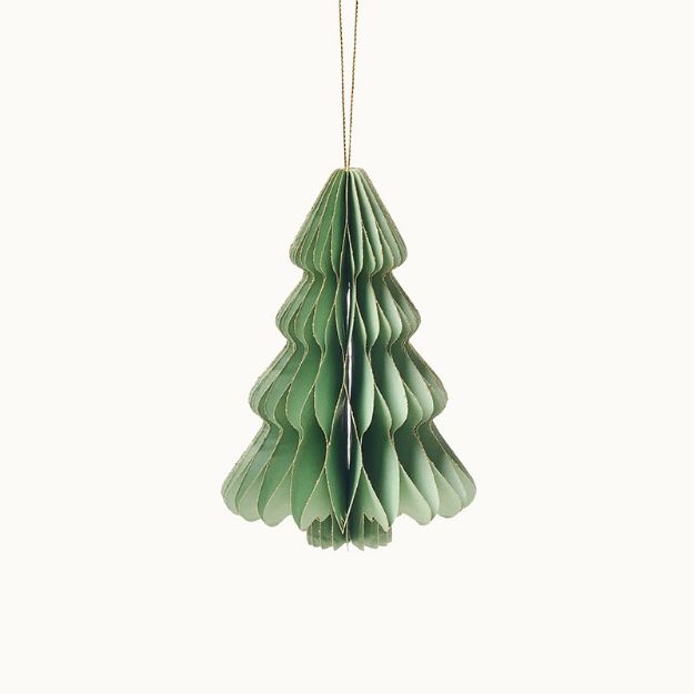Bild von Anhänger Weihnachtsbaum aus Papier Light Green 15 cm  - by vivi.