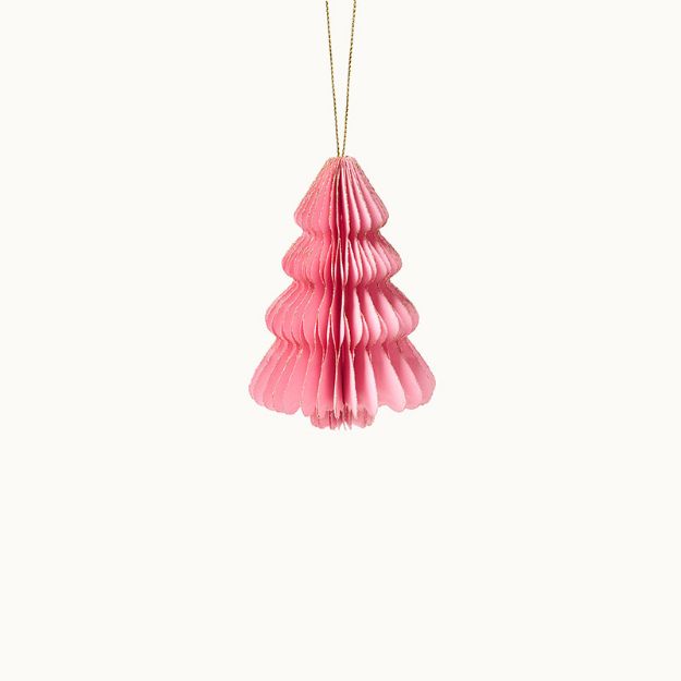 Bild von Anhänger Weihnachtsbaum aus Papier Rose 10cm  - by vivi.