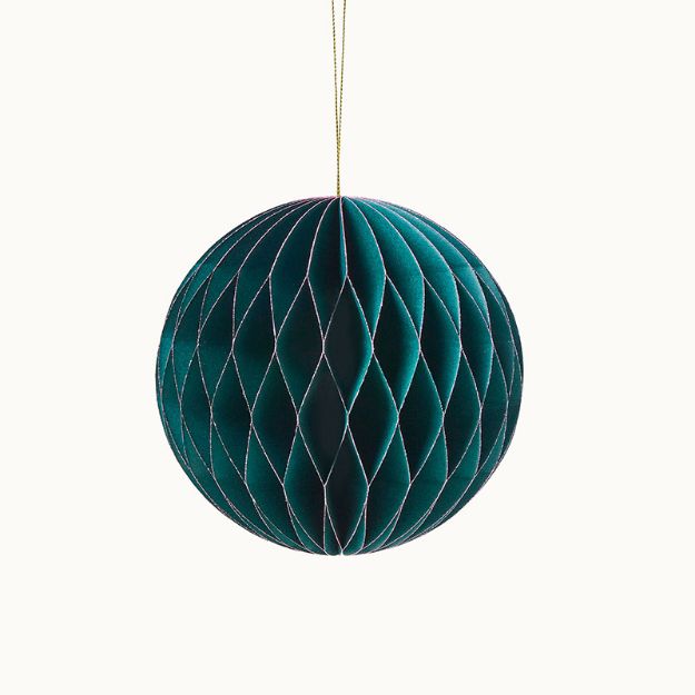 Bild von Anhänger Weihnachtskugel aus Papier Christmas Green 15cm  - by vivi.