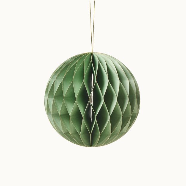 Bild von Anhänger Weihnachtskugel aus Papier Light Green 15 cm  - by vivi.
