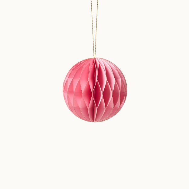 Bild von Anhänger Weihnachtskugel aus Papier Rose 10cm  - by vivi.