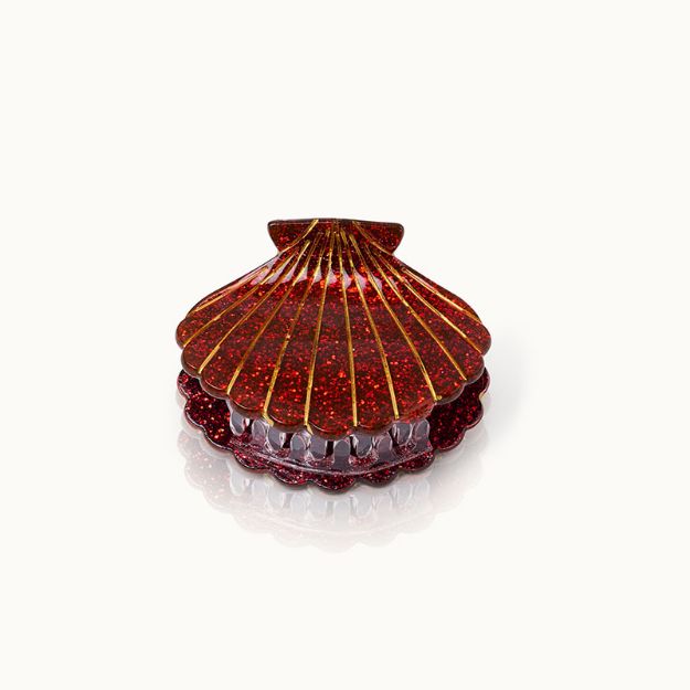 Bild von Haarklammer Muschelform Red Glitter - by vivi.