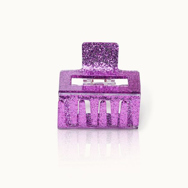 Bild von Haarklammer Square  Lavender Glitter - by vivi.
