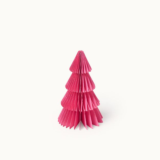Bild von Weihnachtsbaum aus Papier Pink 15 cm  - by vivi.