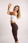 Bild von Yoga Leggings Capri Vana in braun von The Spirit of Om