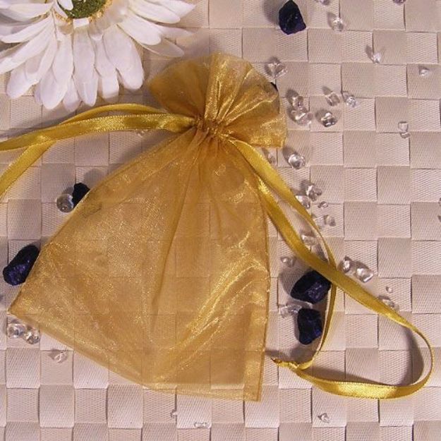 Bild von Organzabeutel klein, gold, 9x12cm, 50 Stück