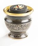 Bild von Netzräuchergefäss schwarz / gold, 9 cm