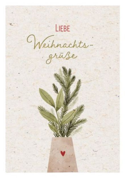 Bild von Doppelkarte. Liebe Weihnachtsgrüsse 6Ex.
